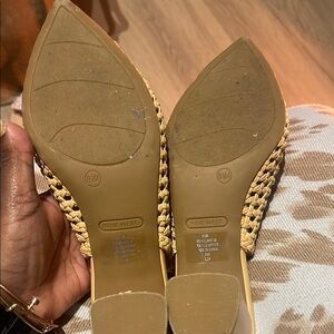COPY - Nine West Women's Tan Woven Heels